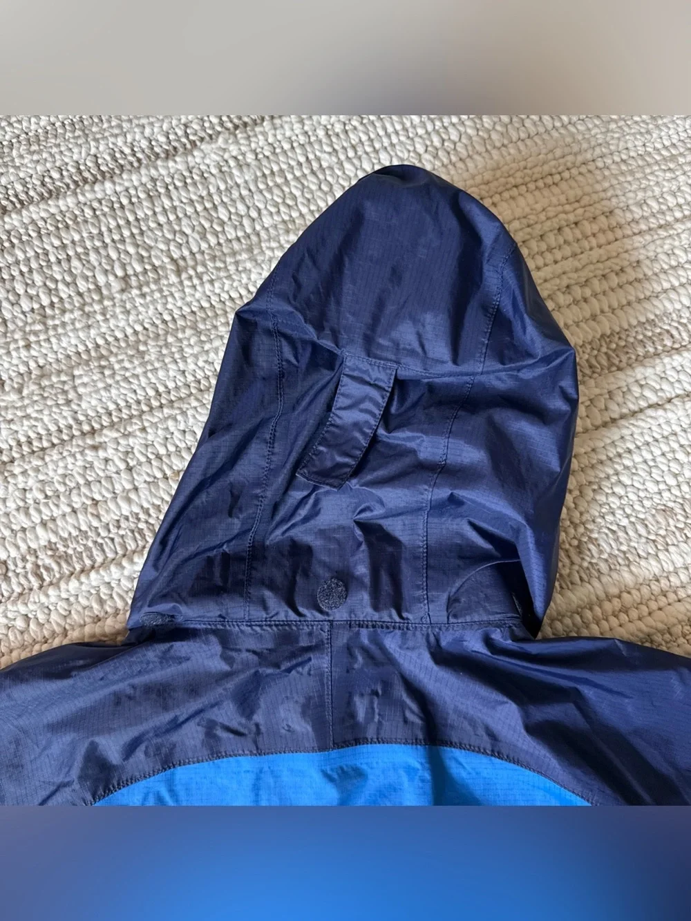 REI Co-Op Rain Jacket Kids Sz L (14-16) Blue Youth Windbreaker Outdoor Hiking